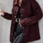 Drop Shoulder Pocket Patched Overcoat