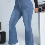 SHEIN ICON Plus High Waist Flare Leg Jeans