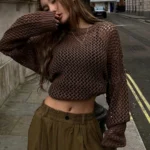 DAZY Solid Raglan Sleeve Crop Sweater