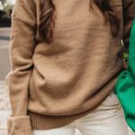 Womens Sweater Autumn Winter Women's Sweater   Turtleneck Sweater Knitted Tops J