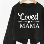 letter Graphic slit black Sweatshirt