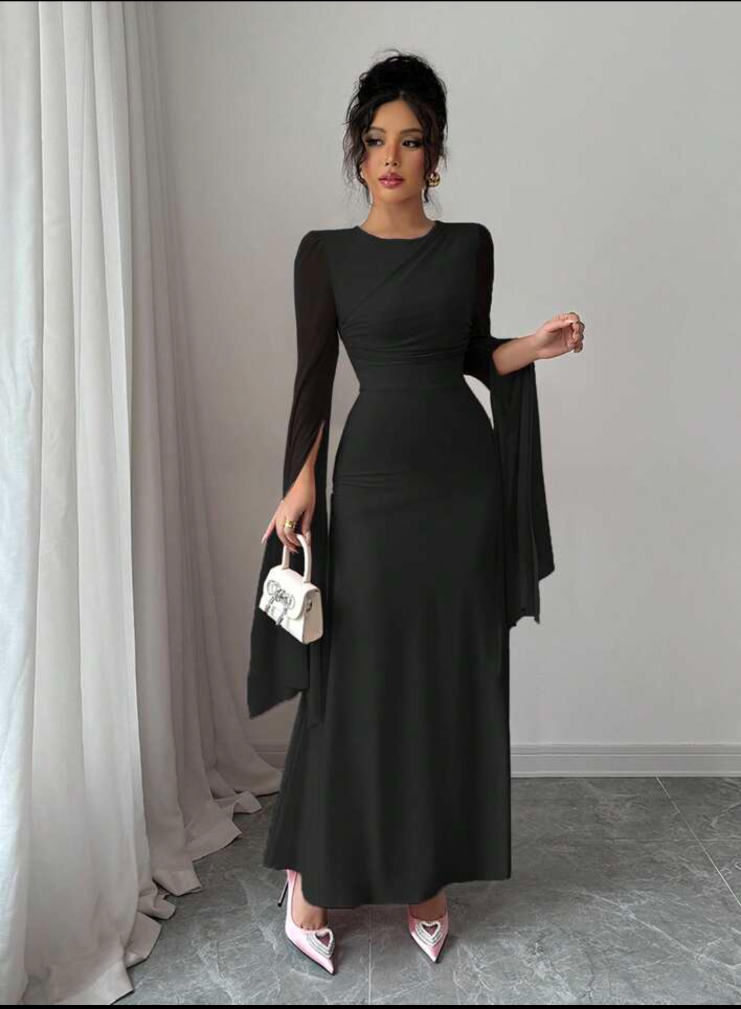 fitted lace wedding dress Women's Plus Size Formal Sequin Long Split Sleeve Prom Maxi Dress, Bod –  RITUALISTIC GIFTS